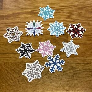 10 Snowflake Stickers NEW